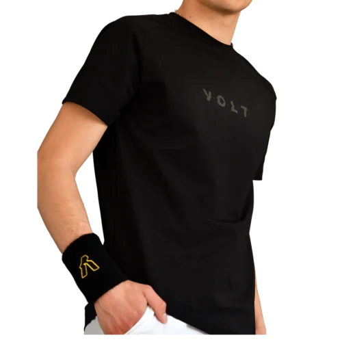 clothing-casual-t-shirt-black-volt-logo-side تی شرت مدل Performance T-shirt black V4